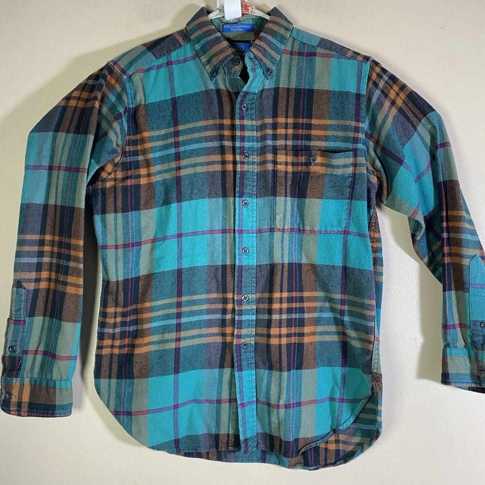 Pendleton Shirt Men Medium Lobo Wool Blend Plaid Flannel Lumberjack Made USA